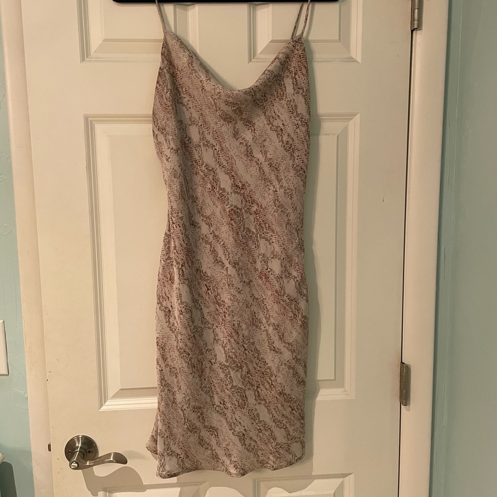 Snakeskin Mini Dress